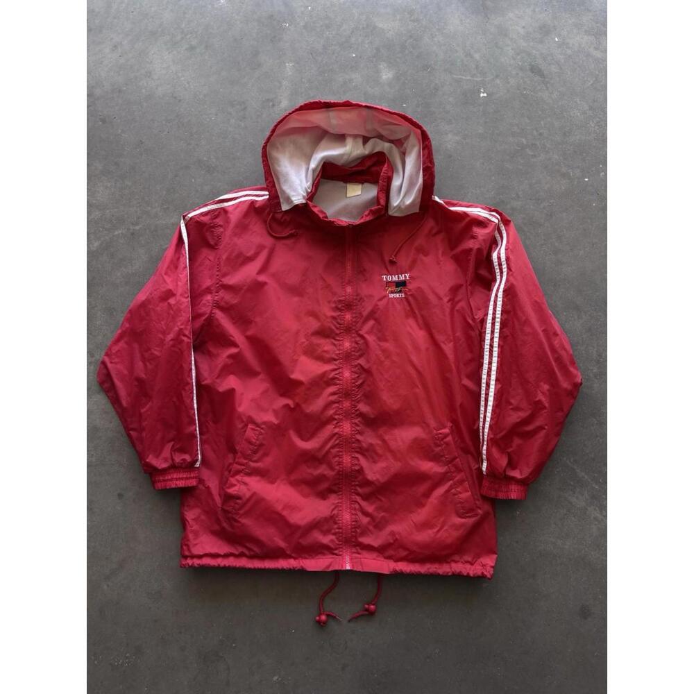 Vintage 90s Tommy Hilfiger Sport Embroidered Felt Windbreaker Track Jacket XL